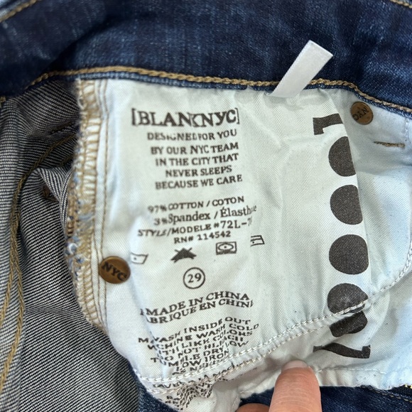BLANK NYC • Blue Ripped Straight Leg Jeans • sz 29 • - Picture 6 of 13